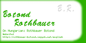 botond rothbauer business card